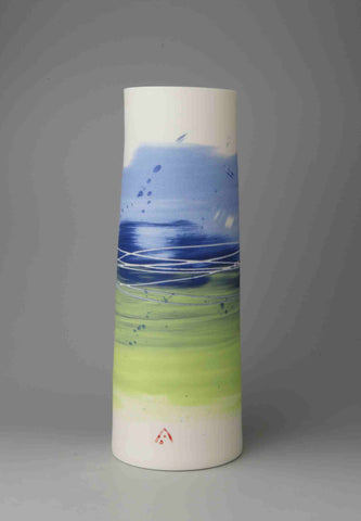 Ali Tomlin ‘Pansy Cylinder Vase’ (AT52) ceramic H21cm