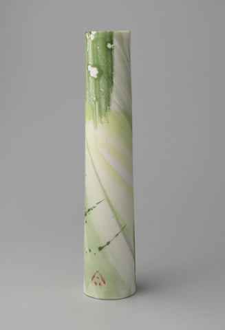 Ali Tomlin 'Stem Vase - Brushed Green' ceramic (AT68) H14xD3cm