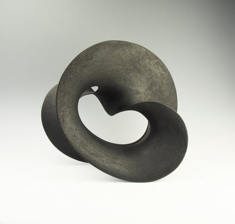 Adrian Bates 'Möbius 110' (black) ceramic H36cm