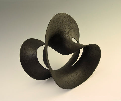 Adrian Bates 'Möbius 65' (black) ceramic H21cm