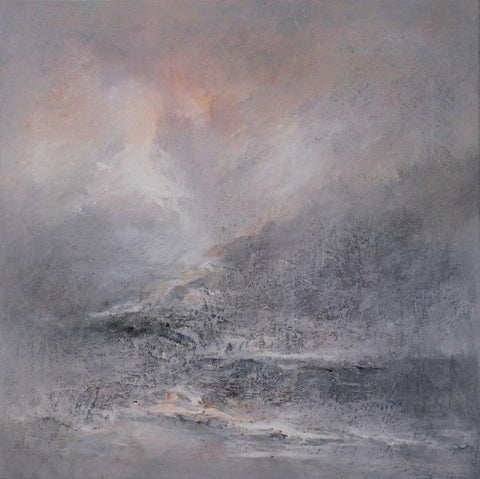 Adrian Walker 'Long Calm, Zell Am See' oil over encaustic (on canvas) 100x100 cm