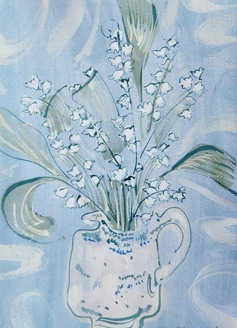 Alan Halliday 'Lily of the Valley' watercolour and gouache 38x28cm