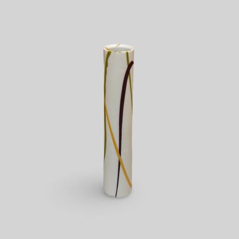 Ali Tomlin ‘Ochre Moss Splash Single Stem Vase’ (AT20) ceramic H14xD3cm