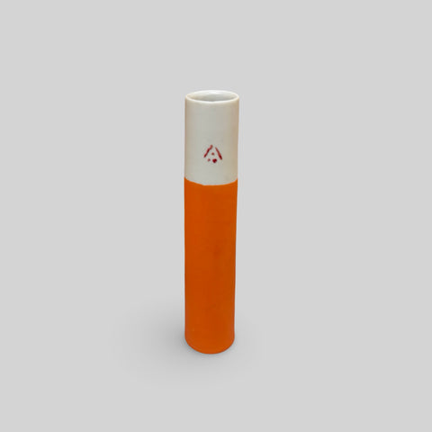Ali Tomlin ‘Orange Single Stem Vase’ (AT25) ceramic H14xD3cm