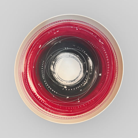 Ali Tomlin ‘Rounded Bowl (red and black)’ AT8 porcelain H12xD19cm