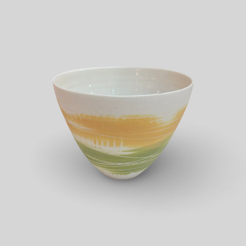 Ali Tomlin ‘Small Cup (Moss and Ochre)’ AT10 porcelain H7xD9cm