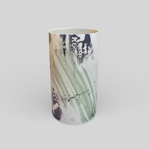 Ali Tomlin ‘Wide Cylinder Vase (Heather & Moss)’ AT14 porcelain H20xD11cm