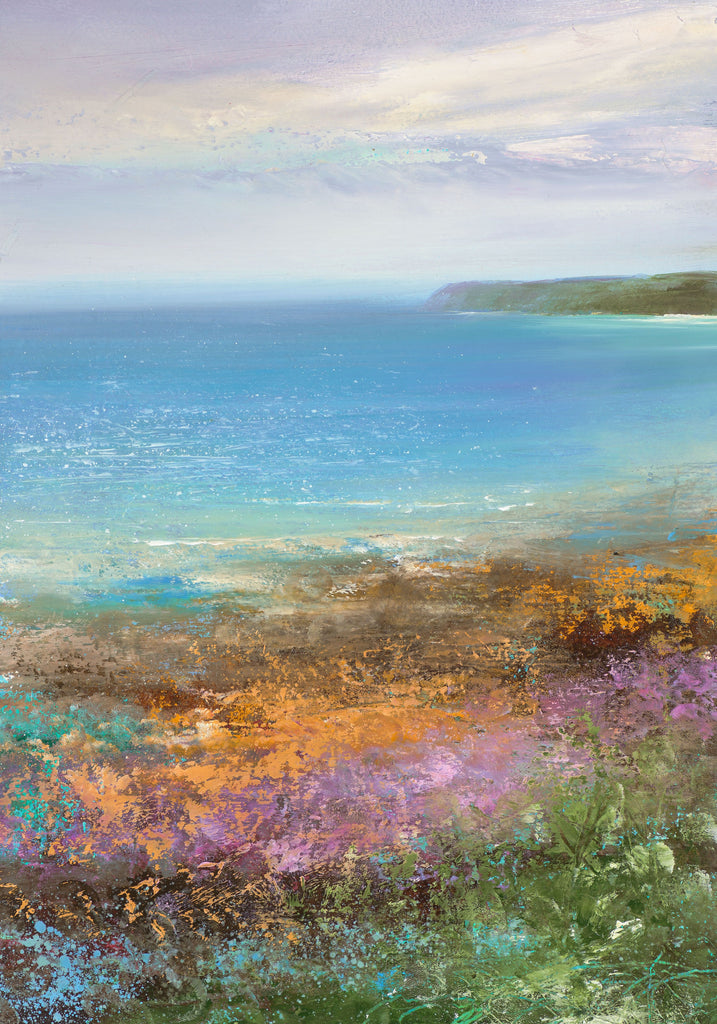 Amanda Hoskin 'Autumn colours at Daymer Bay' oil on paper 26x18cm