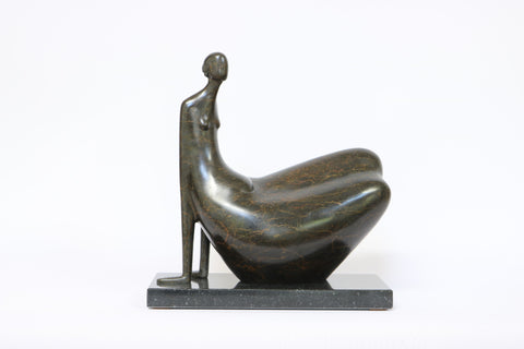 Ana Duncan 'Observer IV' bronze ed of 8 24x23x11cm