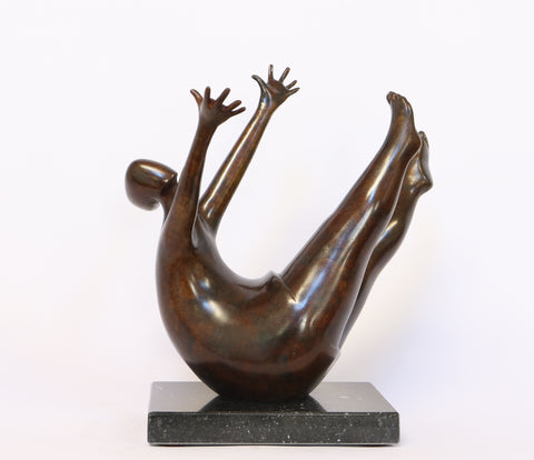 Ana Duncan 'Oops II' bronze edition of 8 25x22x25cm