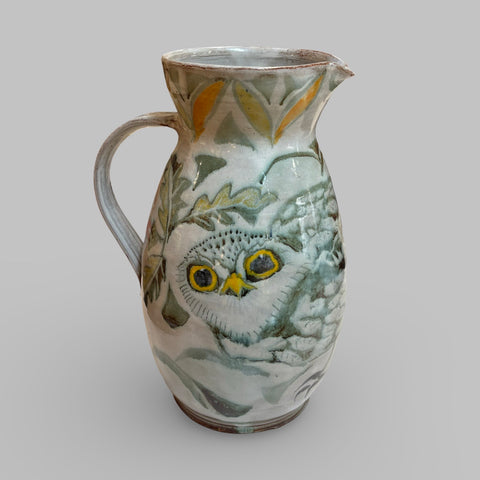 Andrew Hazelden 'Owl Jug' ceramic 27x20cm