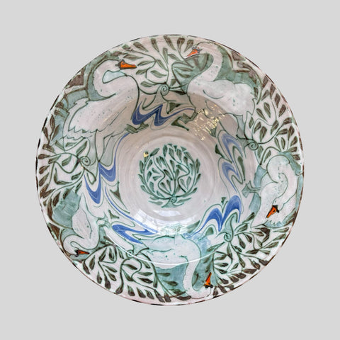 Andrew Hazelden 'Swan Tondino - large' ceramic H11xD49cm