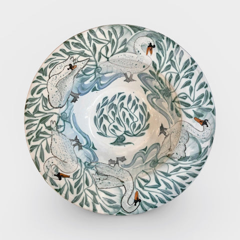 Andrew Hazelden ‘Swan Tondino’ ceramic H9cm D42cm