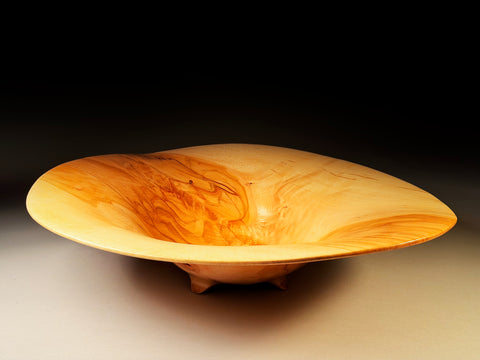 Angus Clyne 'Wet Turned Beech Bowl No 18' 63.5x15cm (25x6ins)