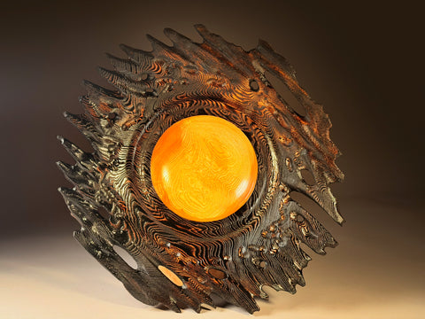 Angus Clyne 'Ash Bowl Burnt Rim No 23' 61x15cm (24x6ins)