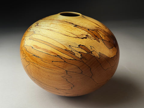 Angus Clyne 'Spalted Beech Vase' No 77 25x22cm