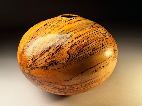Angus Clyne 'Spalted Beech Vessel No 49' 35.5x25.5cm (14x10ins)