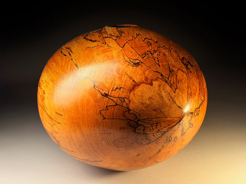 Angus Clyne 'Spalted Beech Vessel No 60' 48x41cm (19x16ins)