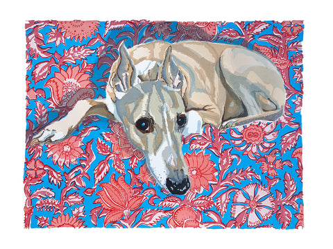 Anita Saunders 'Bailey' screen print ed of 14 38x30cm