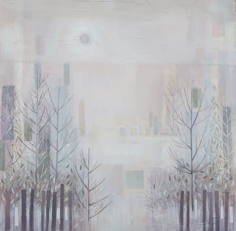Anne Skinner RSW 'Winter' acrylic on board 62x62cm (77x77cm framed)