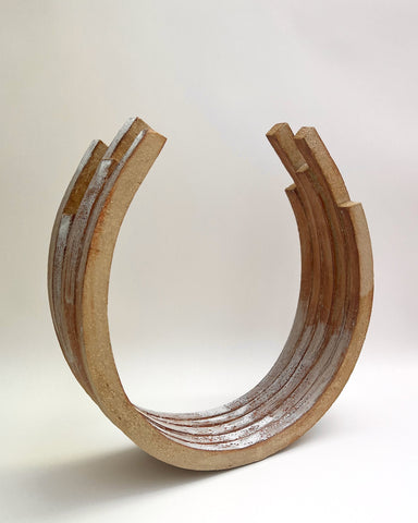 Anne Zieler 'Arches I' stoneware with barium glaze 31x30x9.5cm