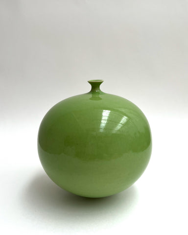 Anne Zieler 'Granny III' white stoneware with wood ash glaze 17x16cm