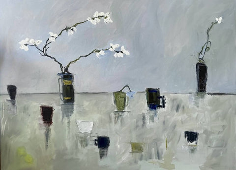 Annie Rouse 'Still Life 4 - stone' oil on canvas 91x122cm
