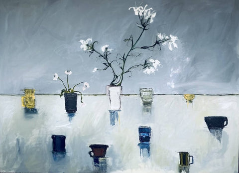 Annie Rouse 'Still Life 5 - flint' oil on canvas 91x122cm