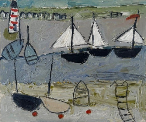 Annie Rouse 'Inlet' oil on board 25x30cm