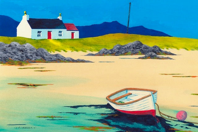 Anthony Barber 'Beached on Lewis' limited edition print of 195 15x38cm (mounted 46x56cm)