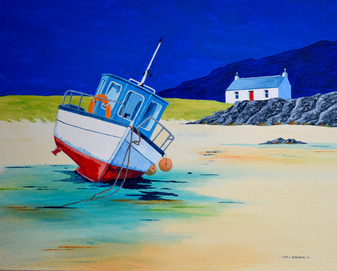 Anthony Barber 'Low Tide - Isle of Harris' watercolour 36x46cm