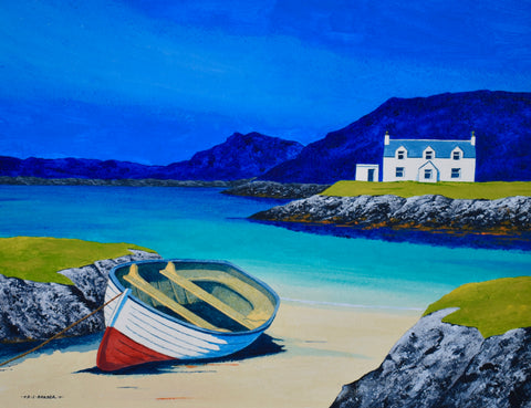 Anthony Barber 'Low Tide, Isle of Harris' acrylic on watercolour paper 38x48cm