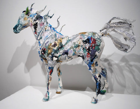 April Young 'There's Always Another Way' jesmonite and paperclay 50x60x15cm