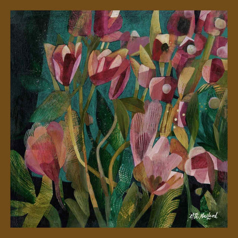 Este MacLeod 'Autumn Florals' silk scarf