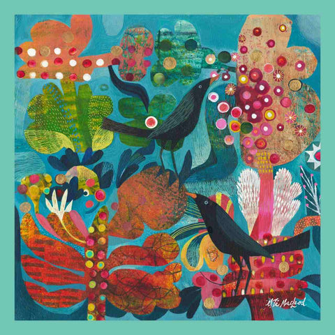 Este MacLeod 'Blue Skies' silk scarf