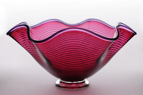 Bob Crooks 'Large Venetian Bowl' (ruby) glass H22.5cm D34cm