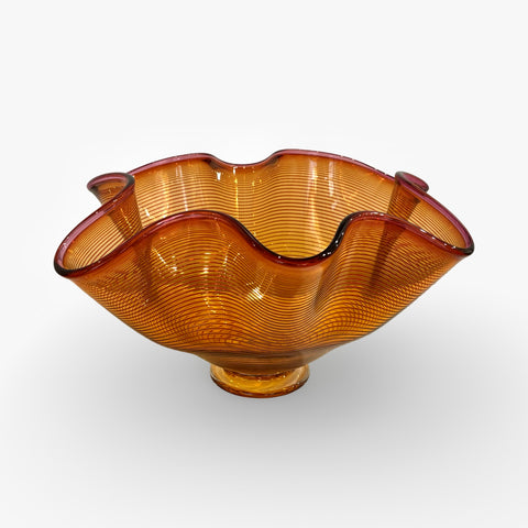 Bob Crooks 'Large Venetian Vase' glass 21x35x35cm