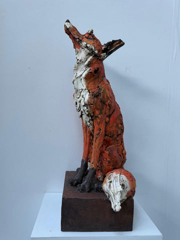 Brendan Hesmondhalgh 'Large Fox' stoneware H83cm