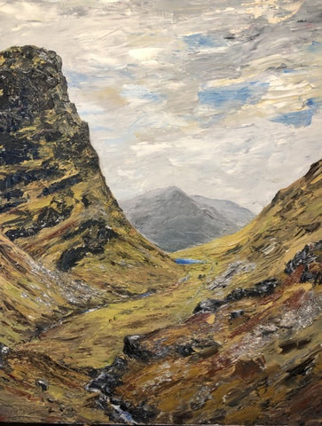 Calum MacFarlane-Barrow 'Glen Coe' oil on canvas 75x60cm