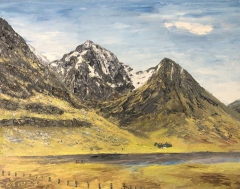 Calum MacFarlane-Barrow 'Stob Coire nan Lochan, Glen Coe' oil on canvas 40x50cm