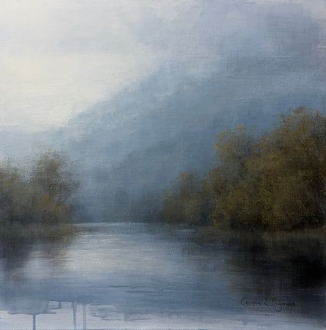 Carina Prigmore 'Autumn Shades' acrylic on canvas 61x61cm