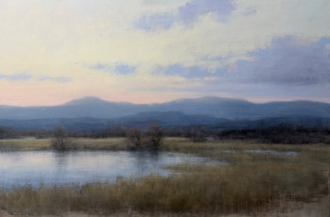 Carina Prigmore 'Cairngorm Evening' acrylic on canvas 63.5x91.5cm