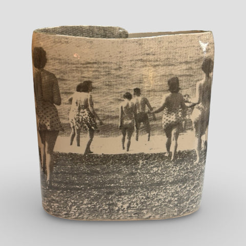Cat Santos 'Cold Water Swimmers Vessel' ceramic H23xW20xD12cm