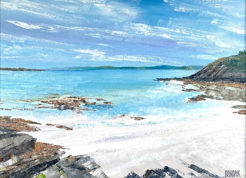 Charles Randak 'Gigha Beach' oil on canvas 30x40cm (framed 45x55cm)