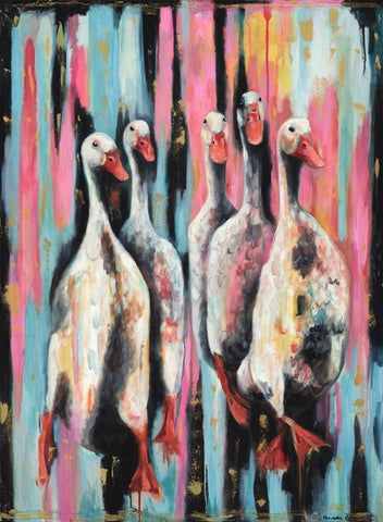Charlotte Gerrard 'Run n Bass' acrylic on canvas 150x110cm