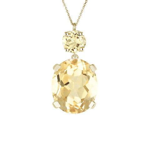 Augustine Jewels ' Sterling Silver Citrine Drop Necklace'