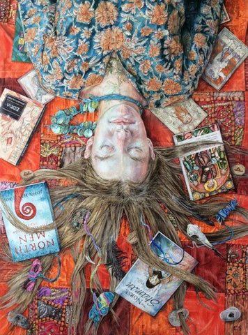Claire Sparkes 'The Seed that Loki Planted' watercolour 81x59cm