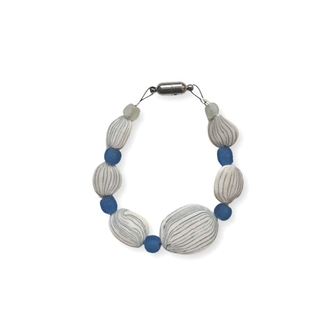 Crispin McNally ‘Leaf Bracelet’ ceramic and recycled glass L18cm