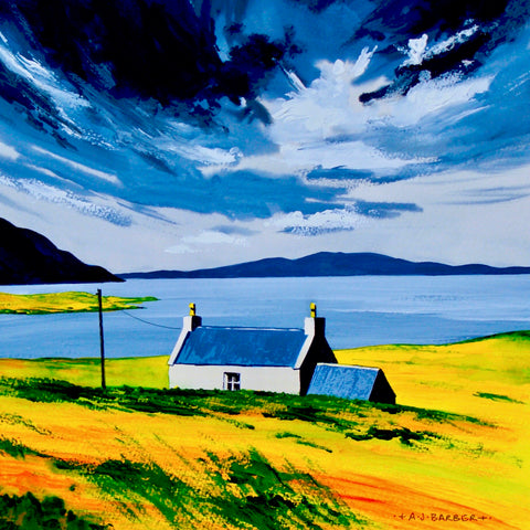 Anthony Barber 'Croft at the Edge' limited edition print 28x28cm