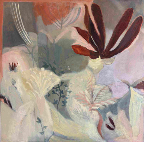 Dana Finch 'Morning Garden' oil on canvas 90x90cm